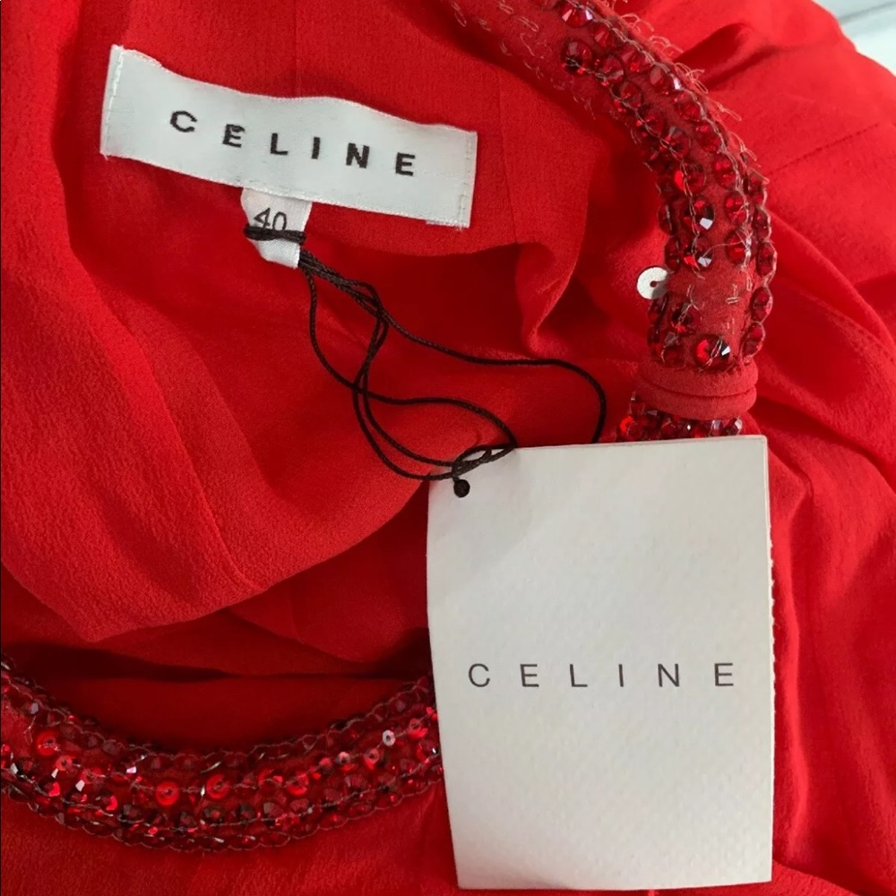 Stunning red silk dress from CELINE